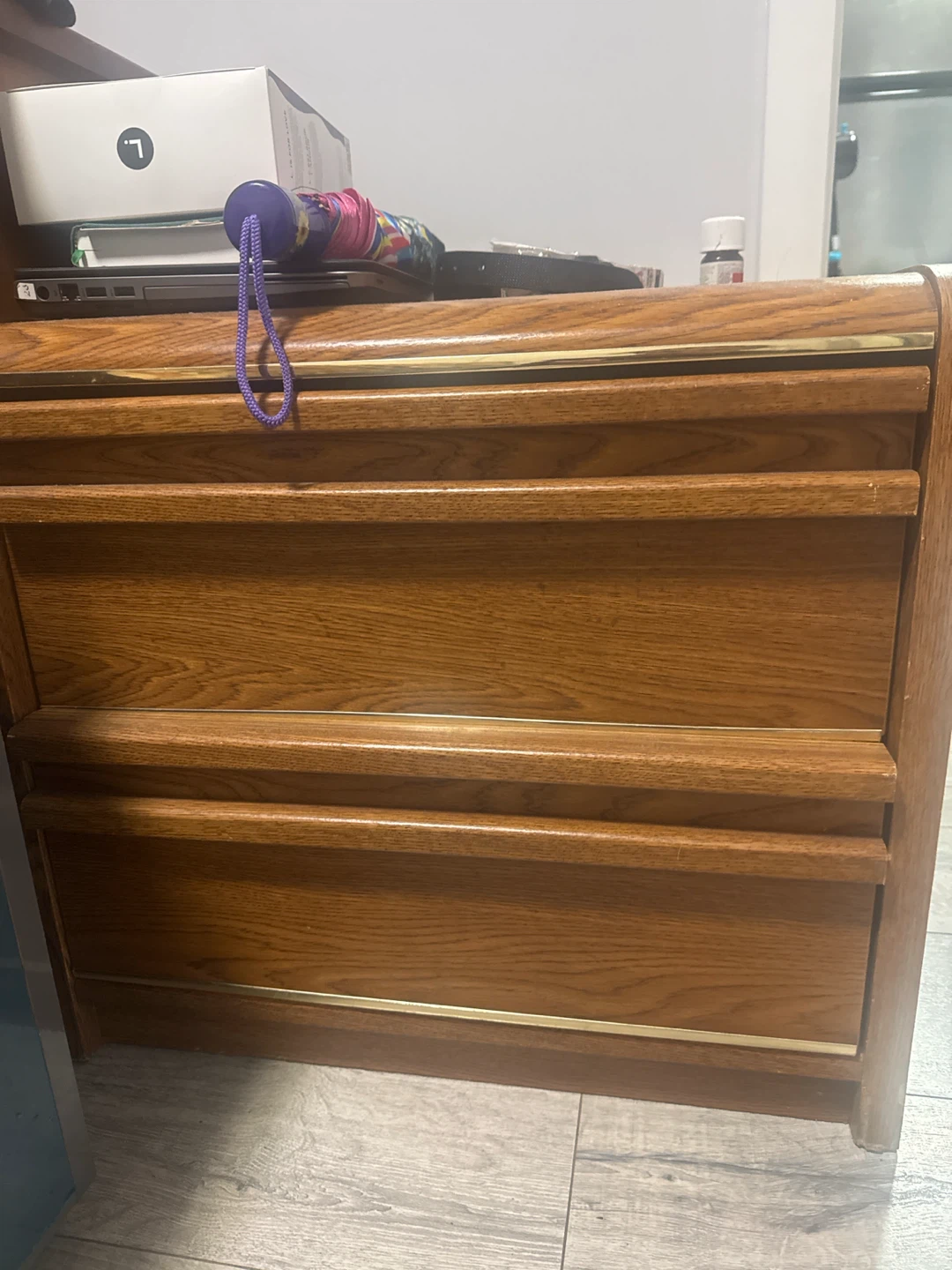 Wooden 3-Drawer Nightstand