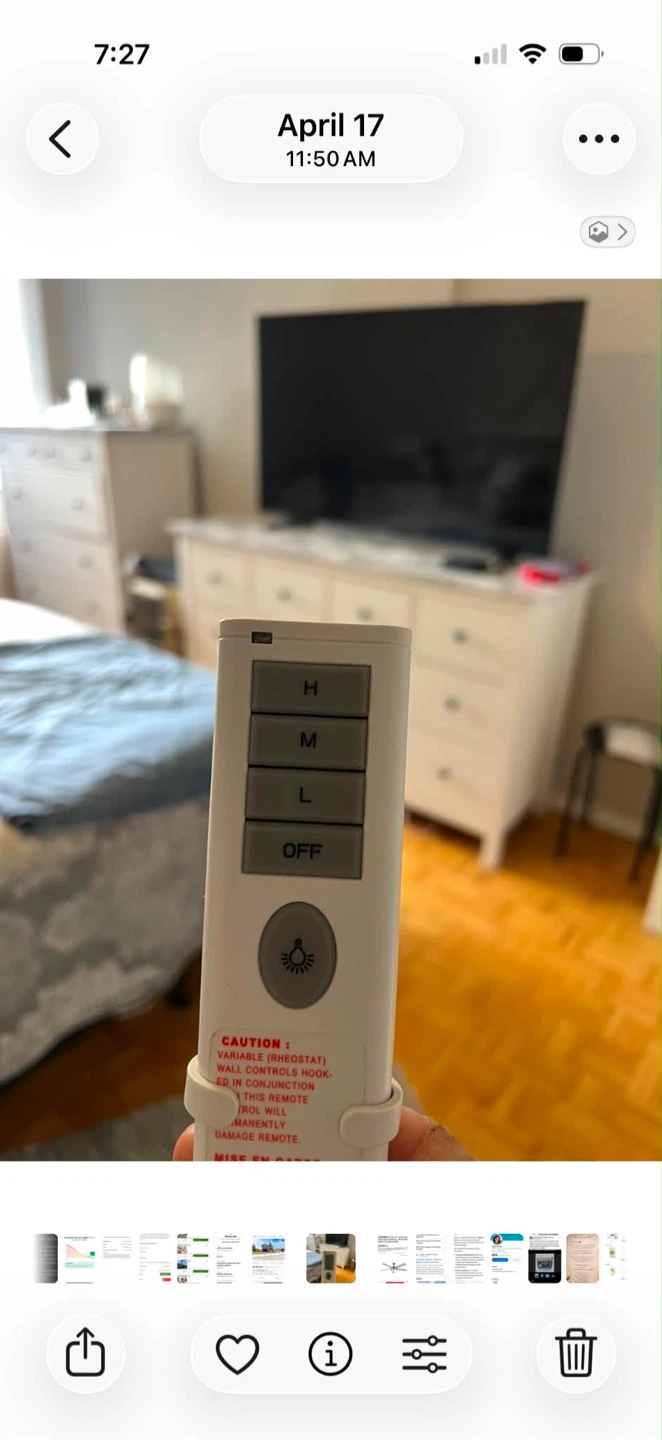 Ceiling fan with light and remote control - photo 2