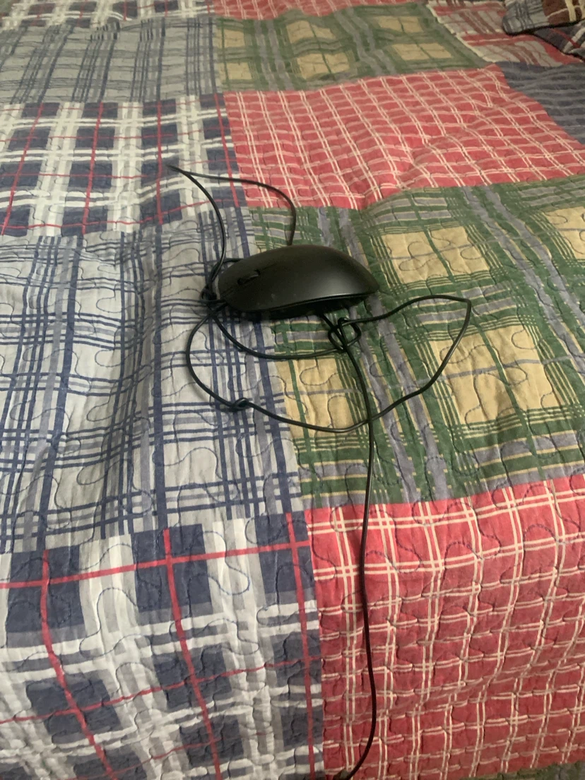 Black Wired Computer Mouse