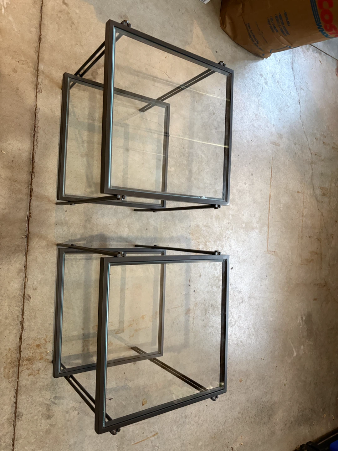 Glass Top End Tables (Set of 2)