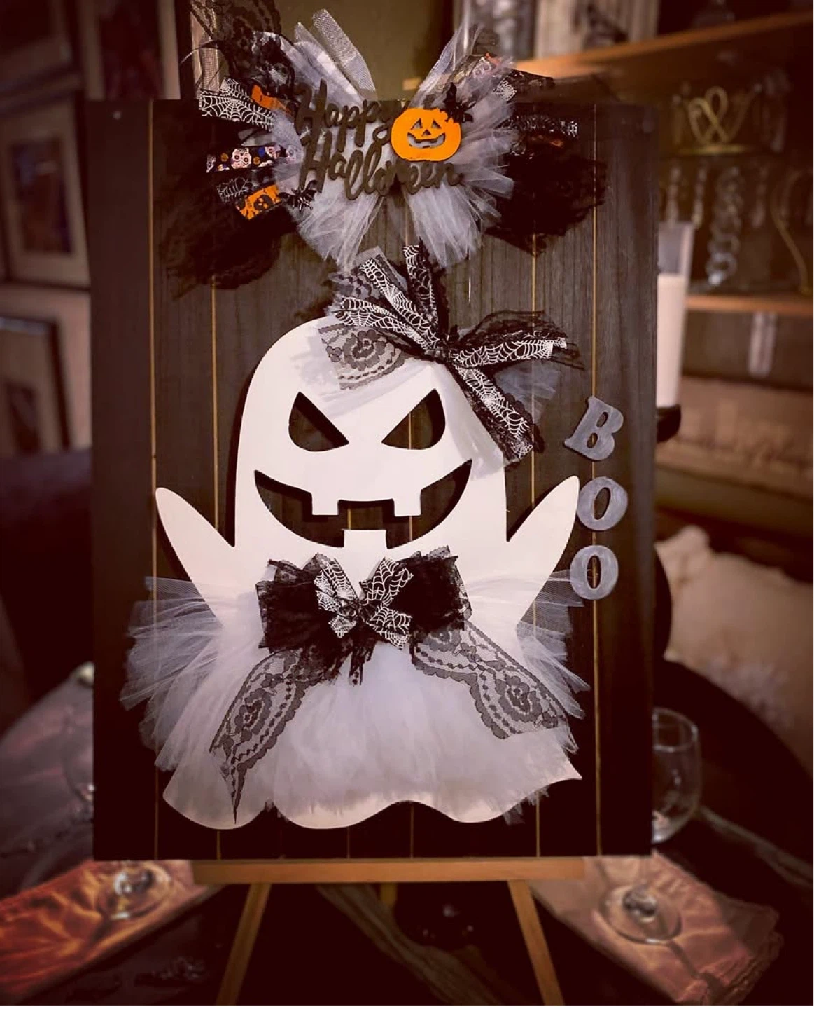 Halloween Ghost Wooden Sign Decoration - photo 3