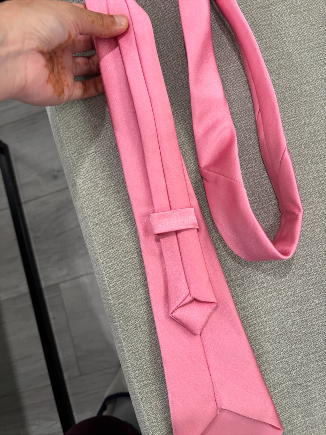 Pink Satin Tie - photo 2