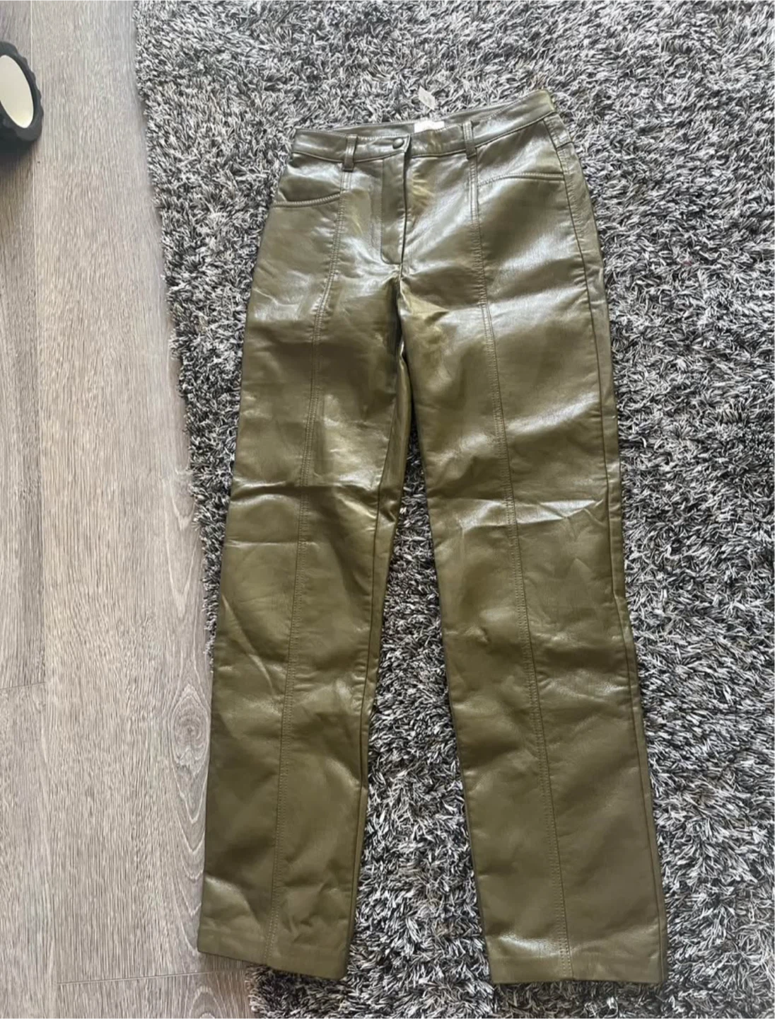 Wilfred Olive Faux Leather Pants Size 2