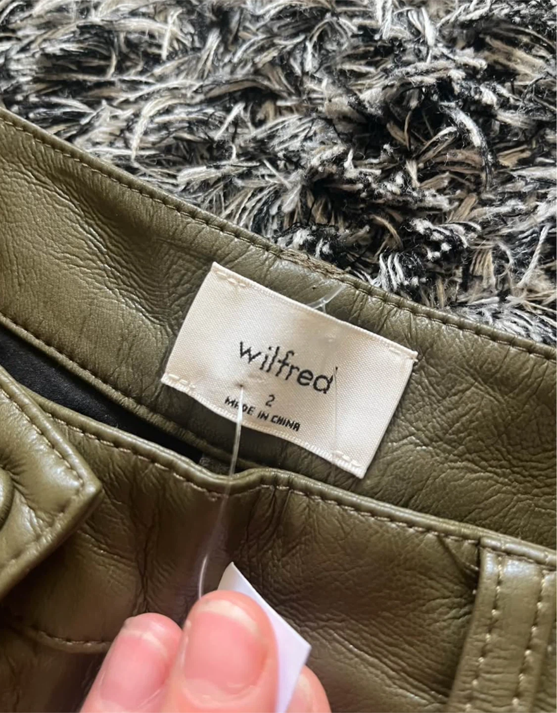 Wilfred Olive Faux Leather Pants Size 2 - photo 2