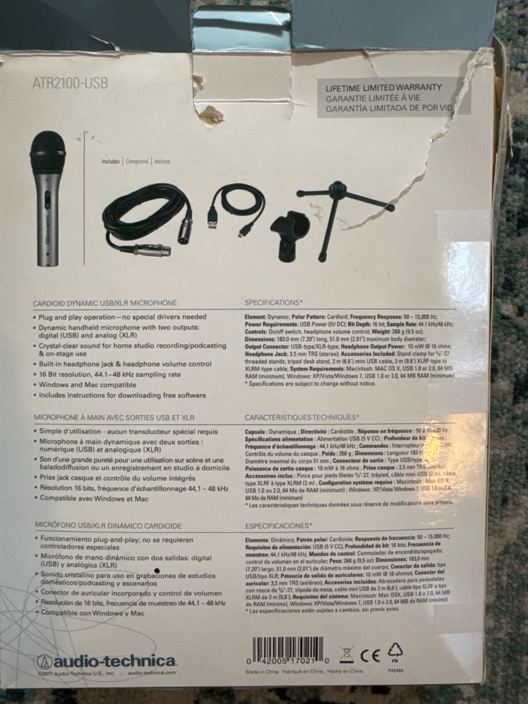 Audio-Technica ATR2100- USB/XLR Mic - photo 2