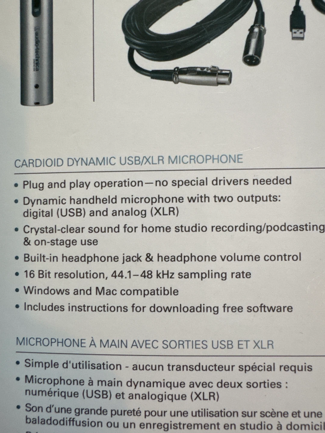 Audio-Technica ATR2100- USB/XLR Mic - photo 3