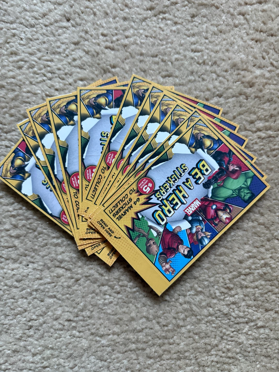Marvel Be A Hero Stickers - 64 Stickers to Collect