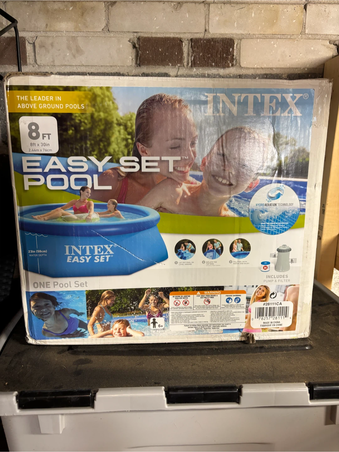 8ft inflatable Intex pool
