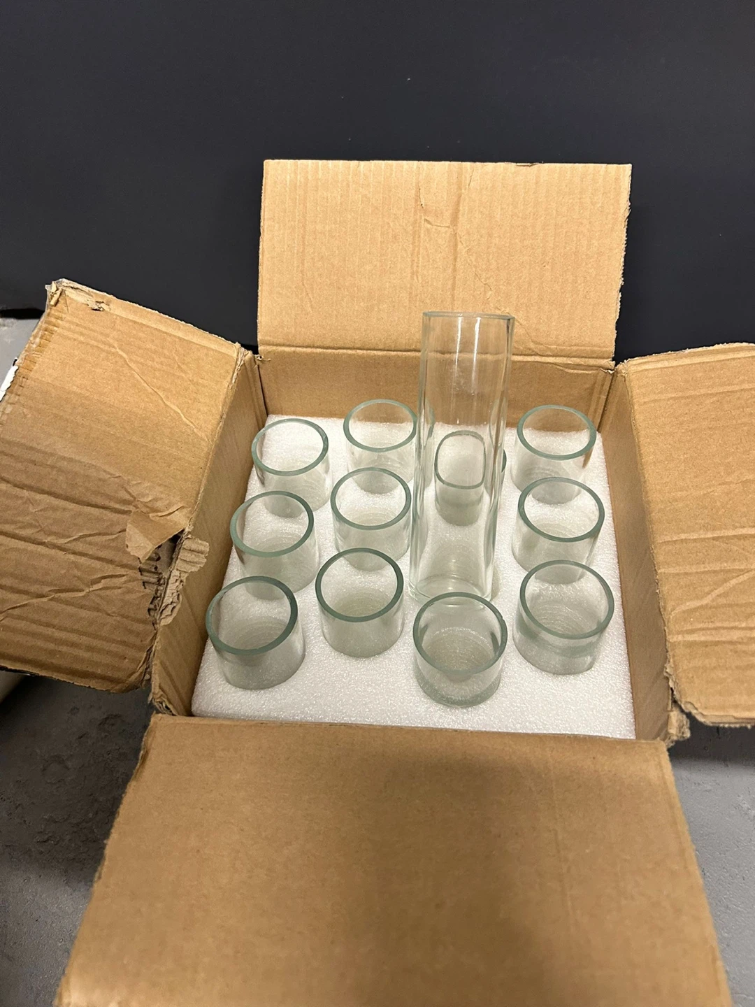 Set of 11 Glass Cylinders
