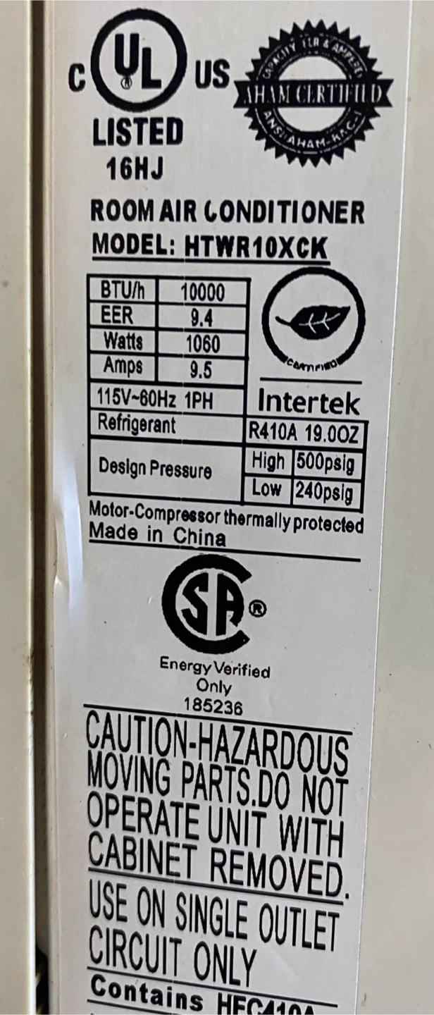 Wall 10,000 BTU Air Conditioner - photo 2