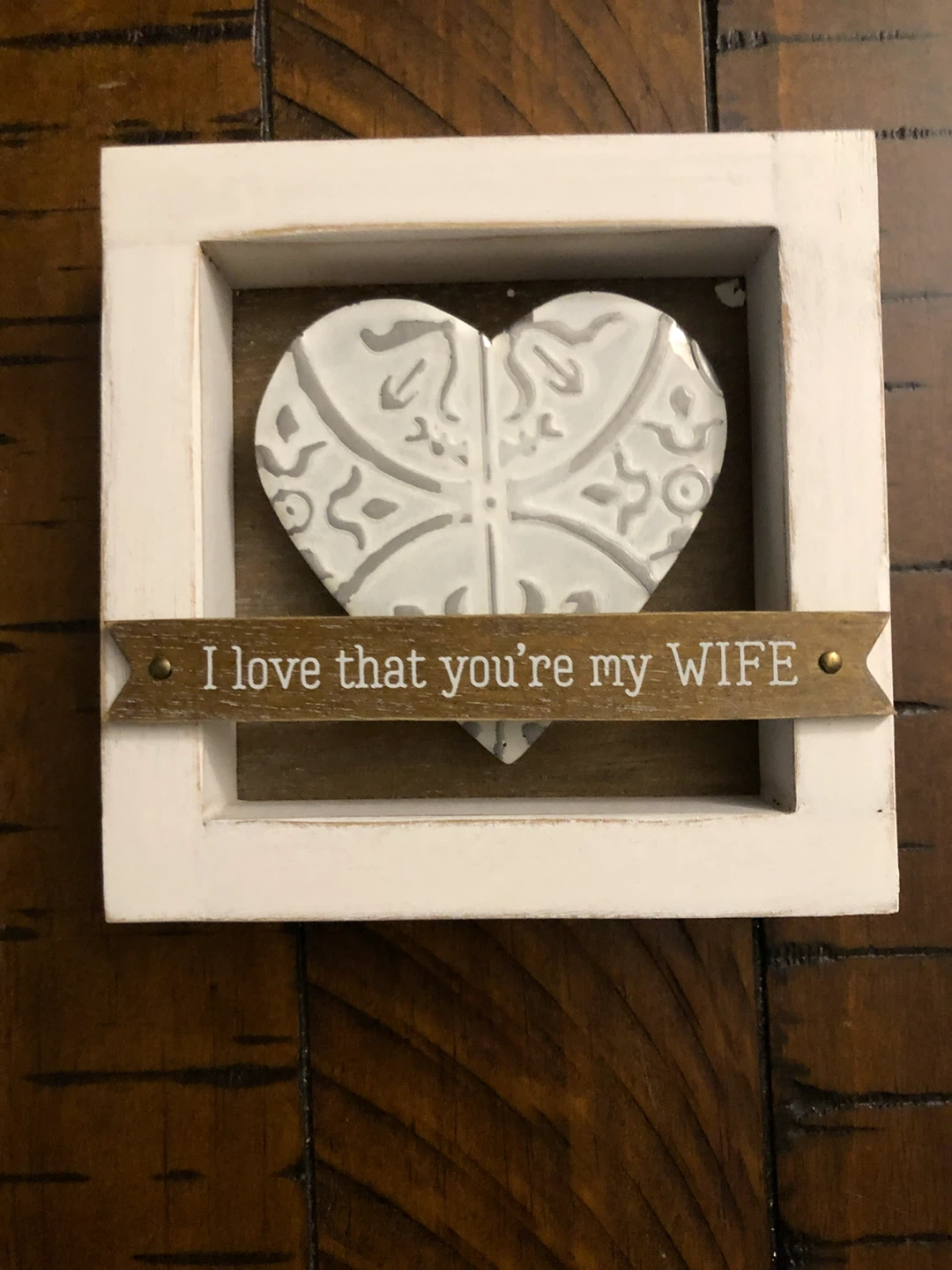 I love that you're my WIFE framed heart decor - photo 2
