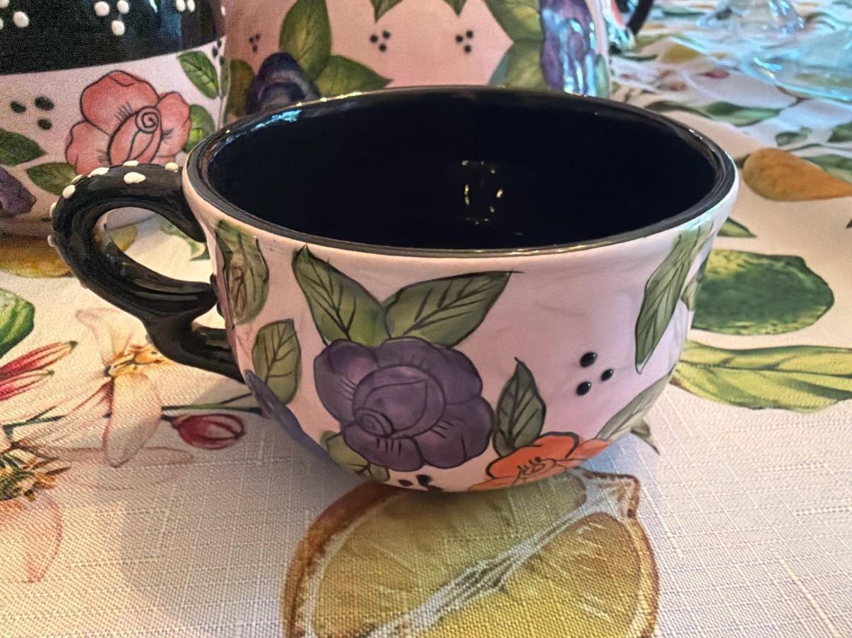 Ganz Pink Floral Ceramic Tea Set - photo 3
