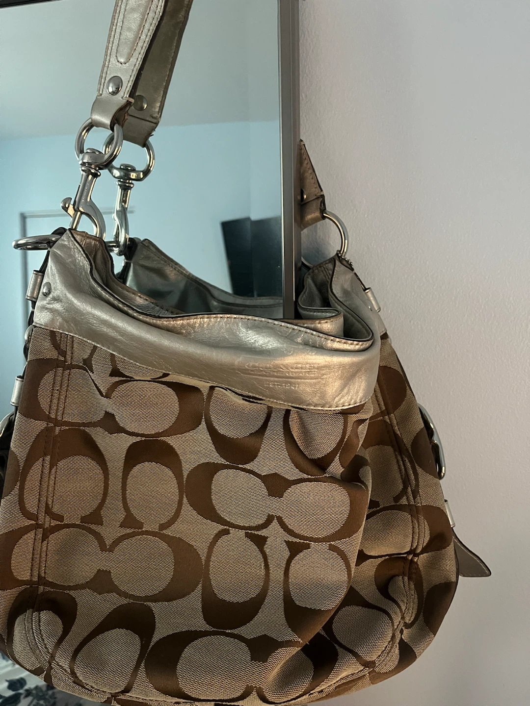 Y2K Coach Signature C Monogram Hobo Bag