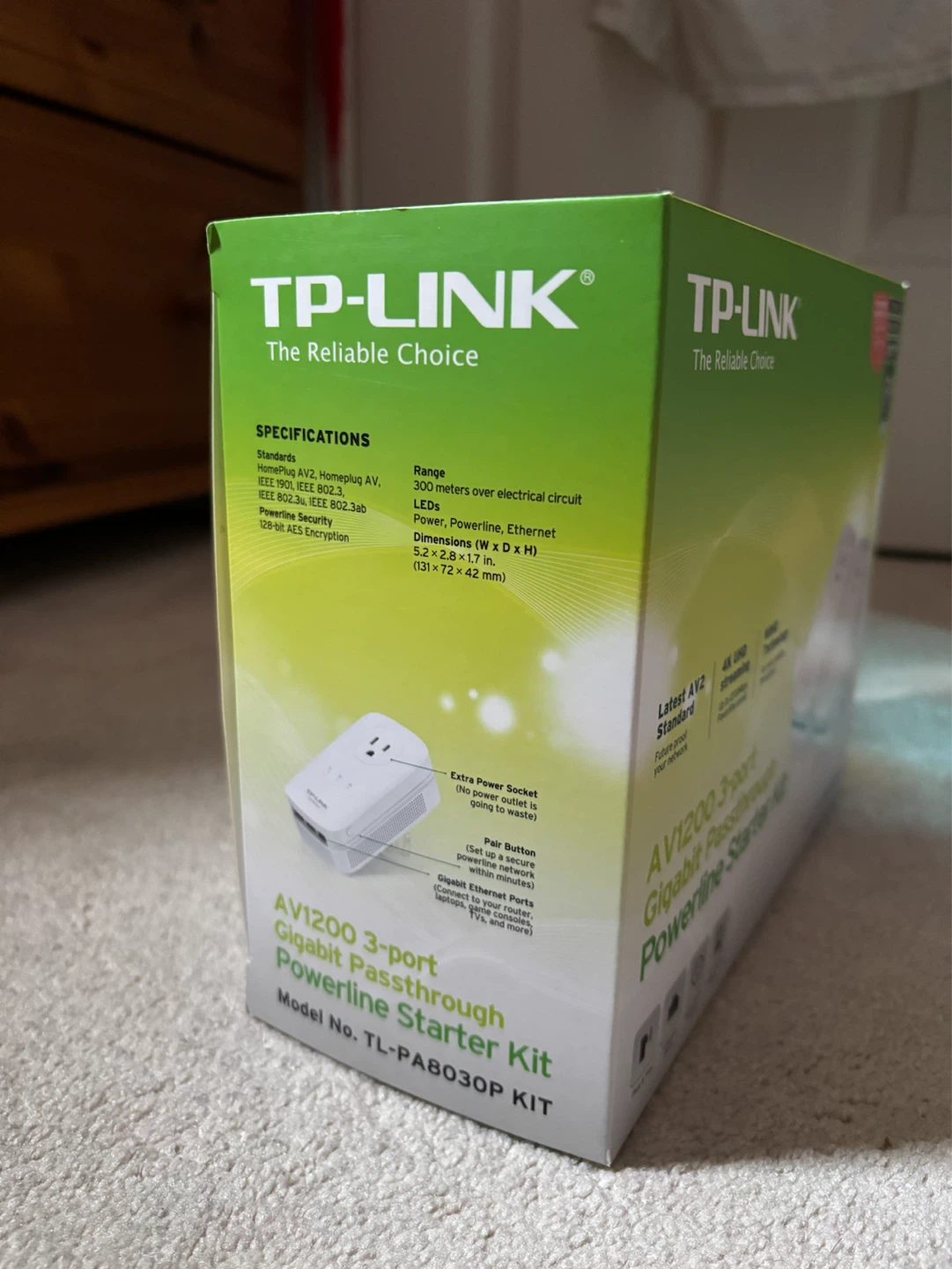 TP-Link AV1200 Passthrough Powerline Ethernet Starter Kit - photo 4