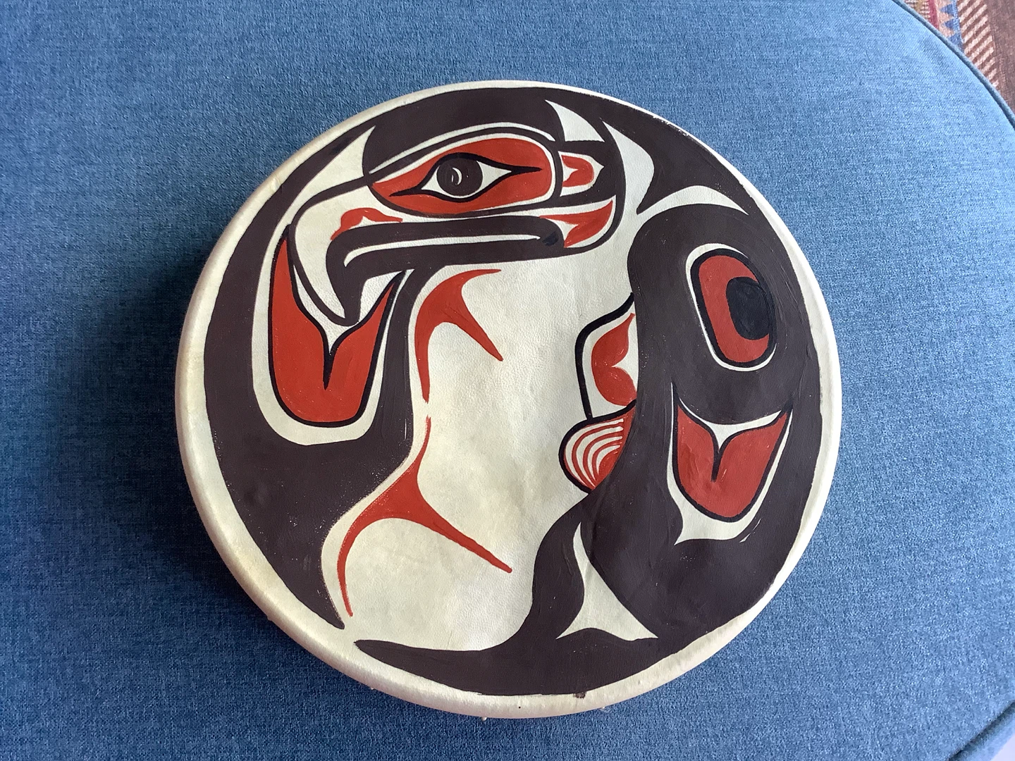 Indigenous Hooped Drum Haida Style NW Coast 🐞