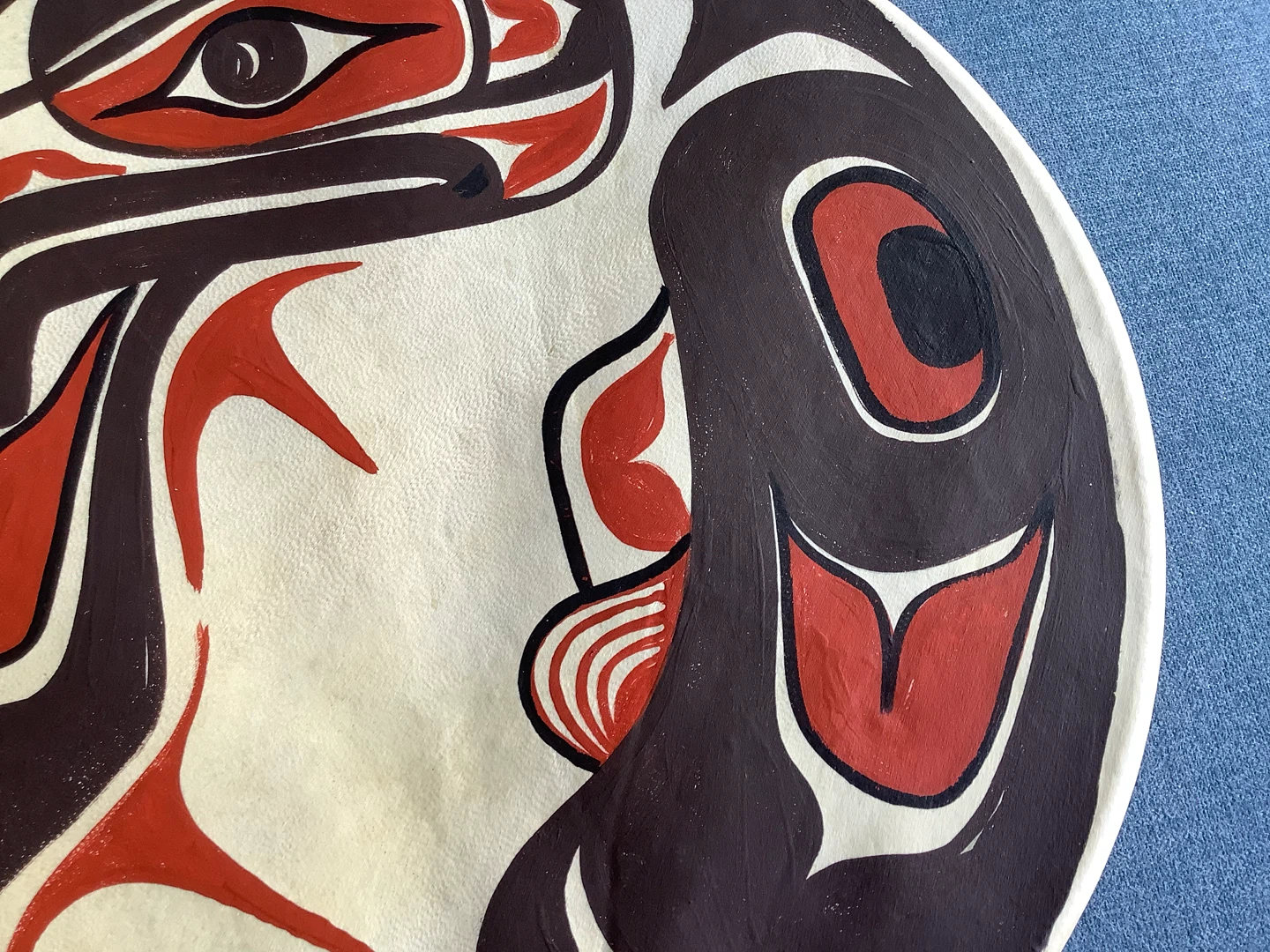 Indigenous Hooped Drum Haida Style NW Coast 🐞 - photo 4