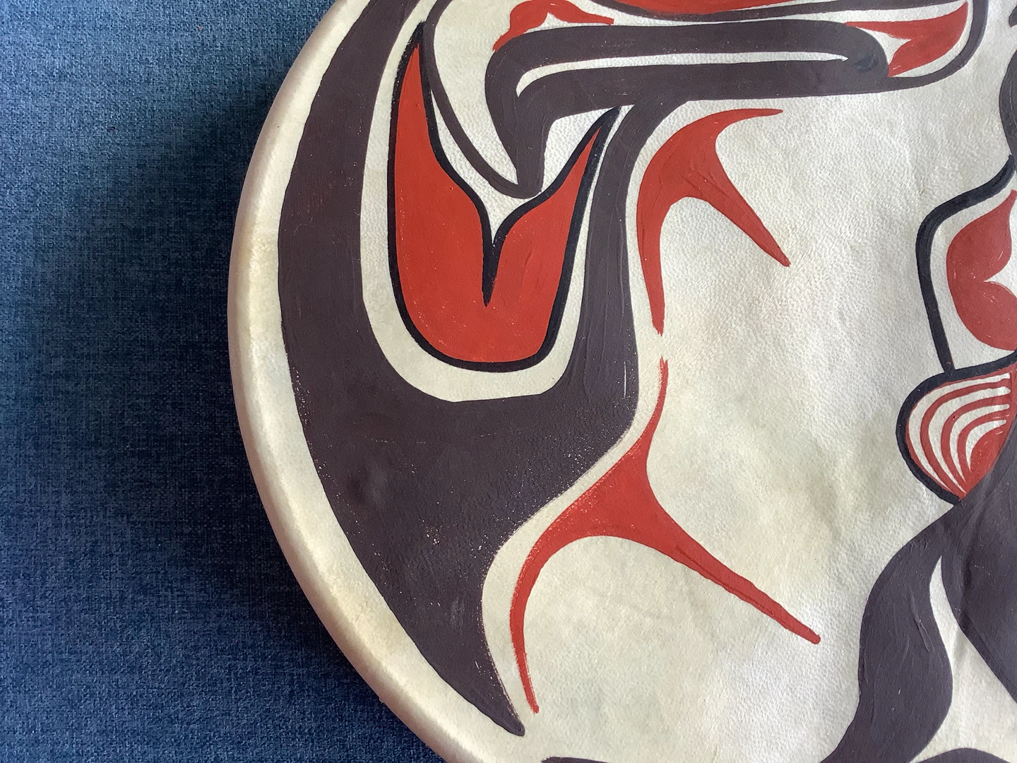 Indigenous Hooped Drum Haida Style NW Coast 🐞 - photo 5