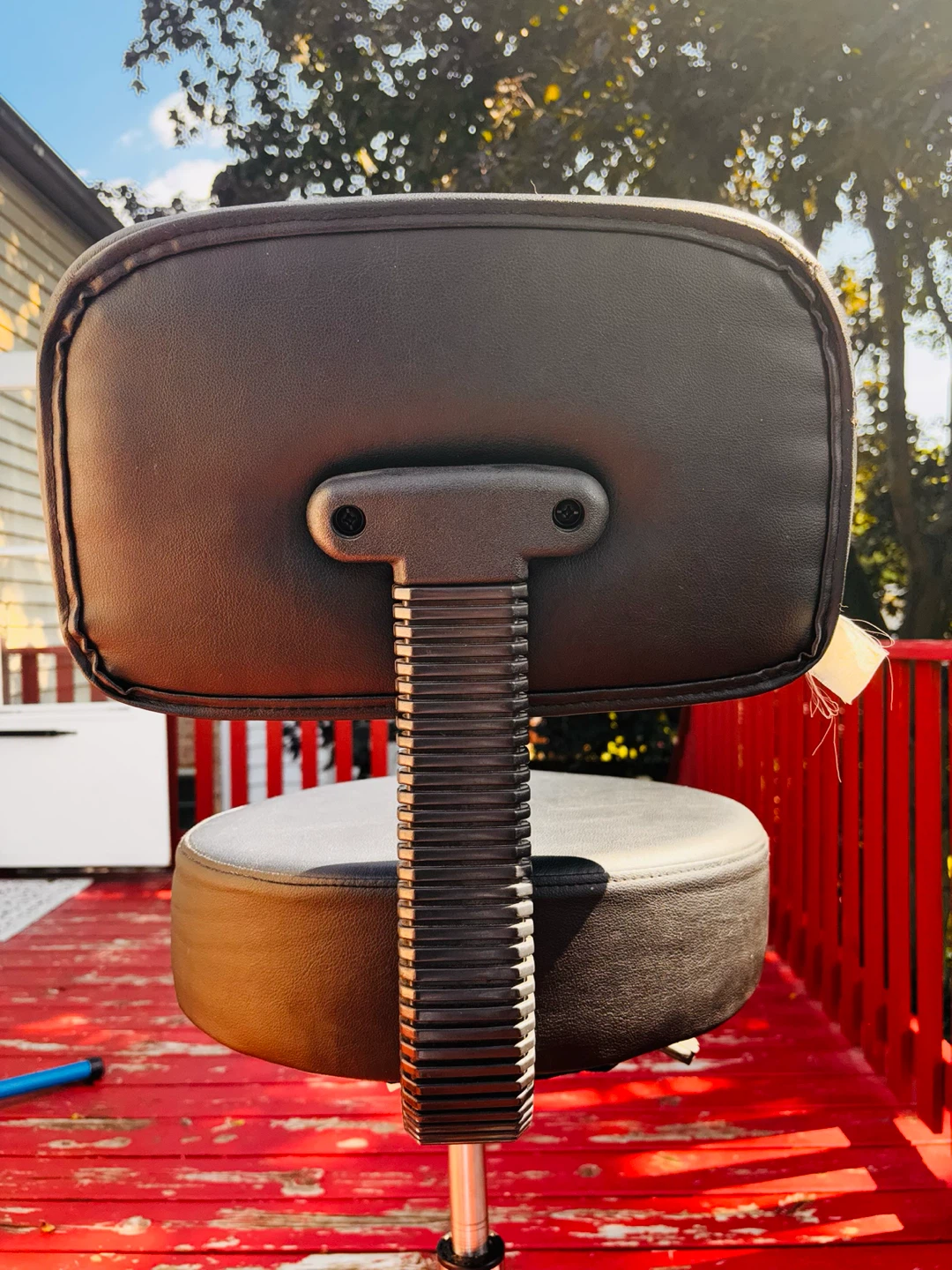 Black Adjustable Rolling Stool Chair - photo 5