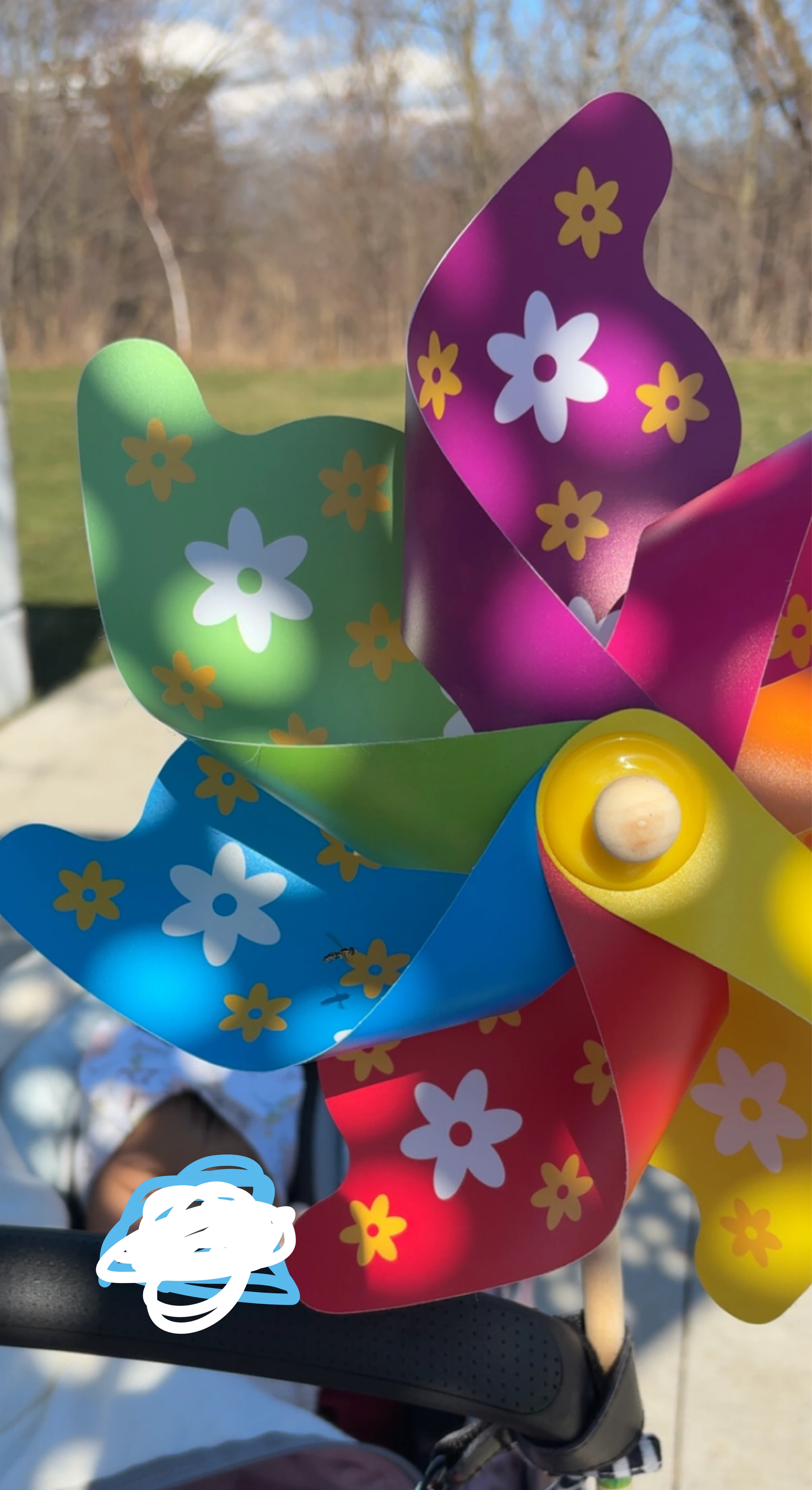 Colourful Flower Pinwheel