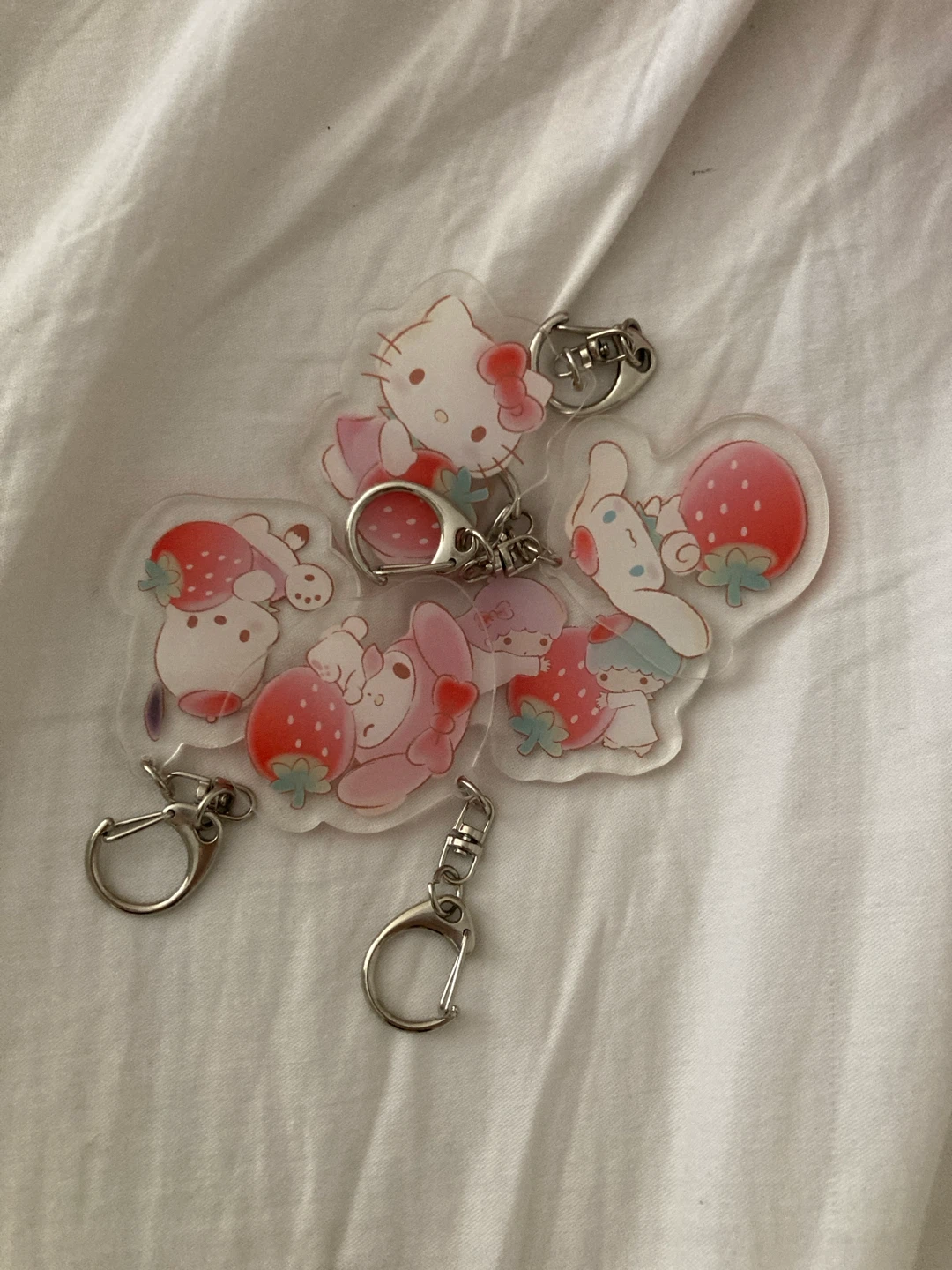 sanrio strawberry keychain lot (CHECK DESC)