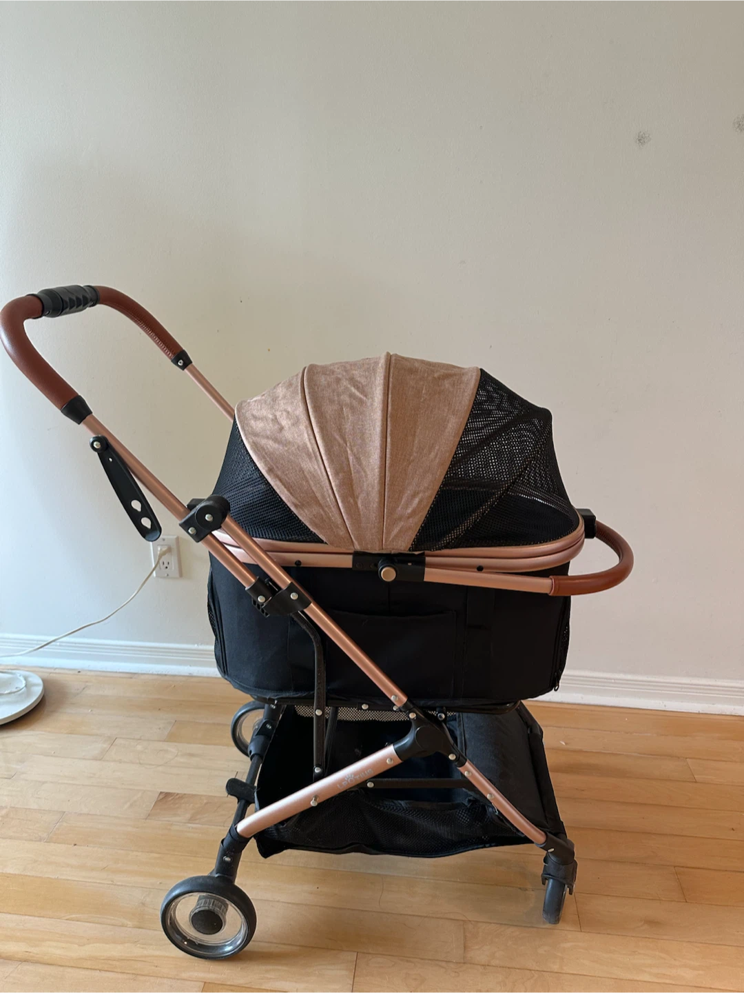 Rose Gold Pet Stroller (Small dogs)