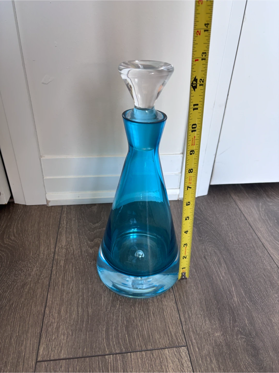 Blue Glass Decanter with Stopper - photo 3