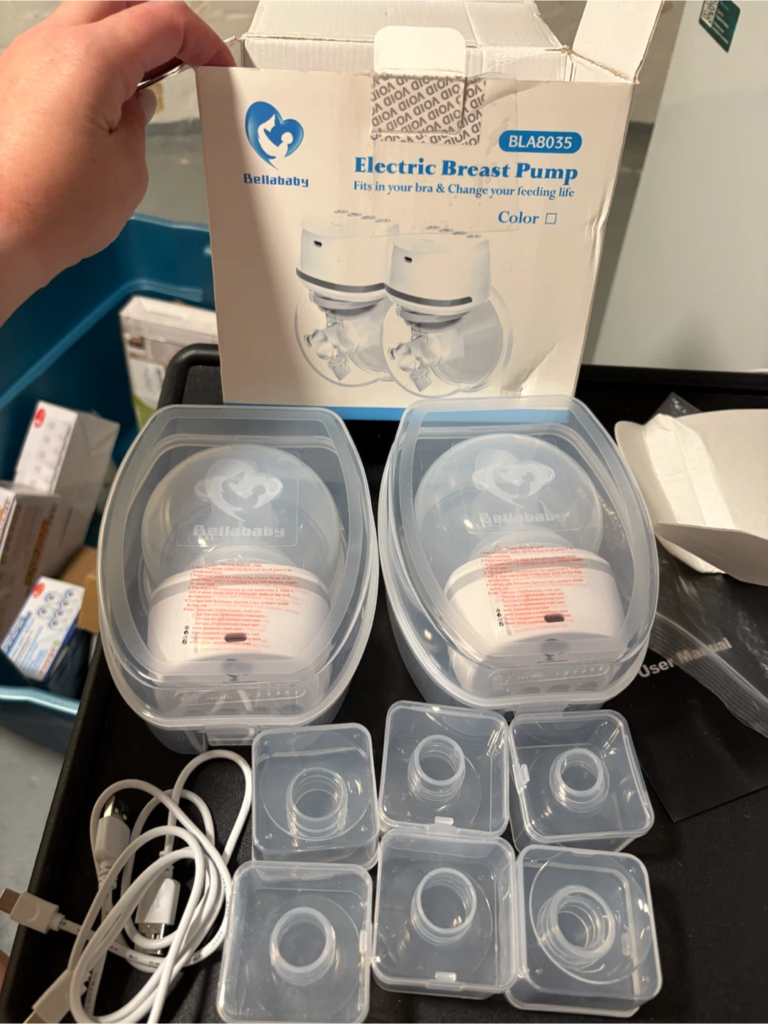 Open box, Bellababy Wearable Breast Pumps Hands Free, - photo 2