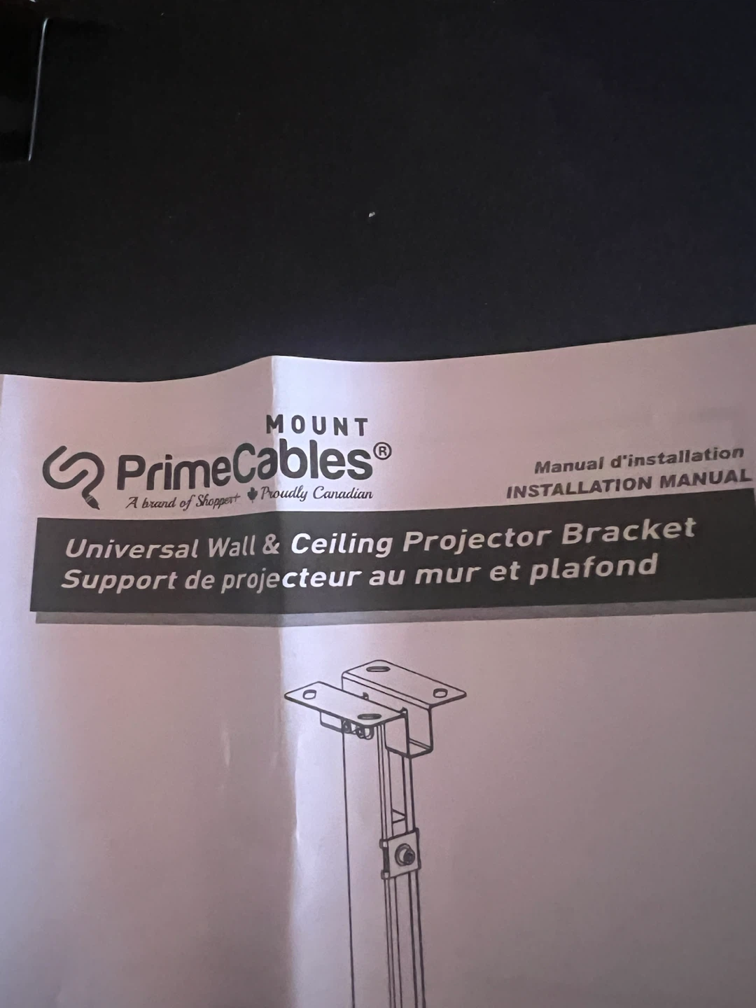 PrimeCables Universal Wall & Ceiling Projector Bracket - photo 2