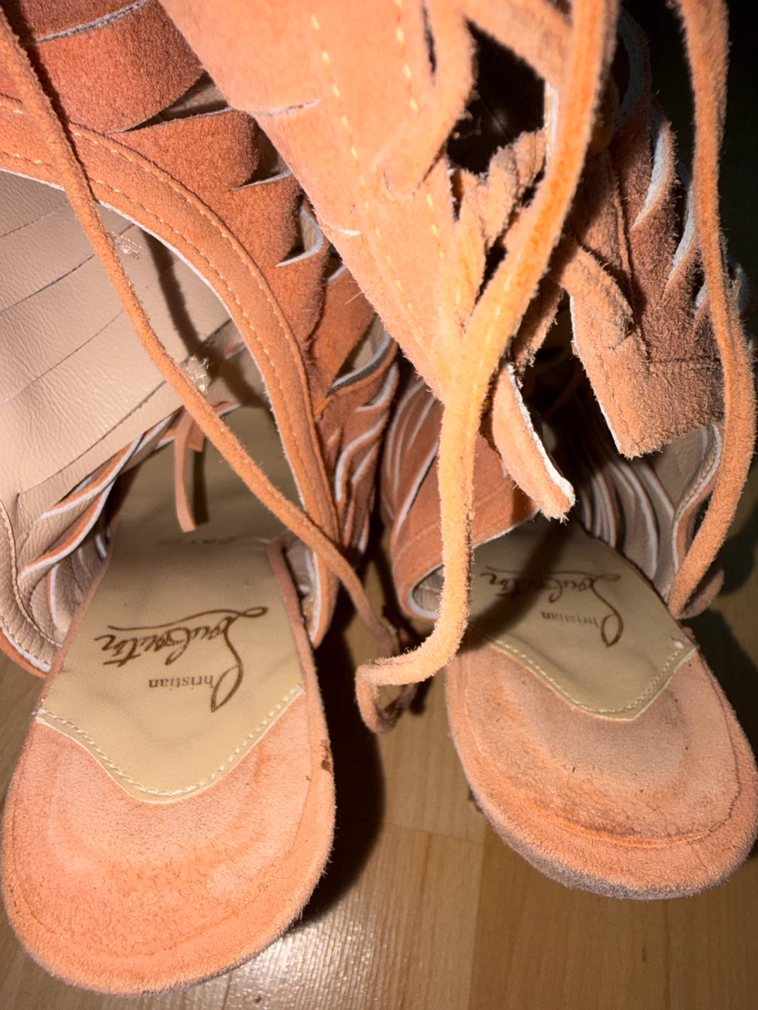 Christian Louboutin Suede Fringe Heels - photo 3