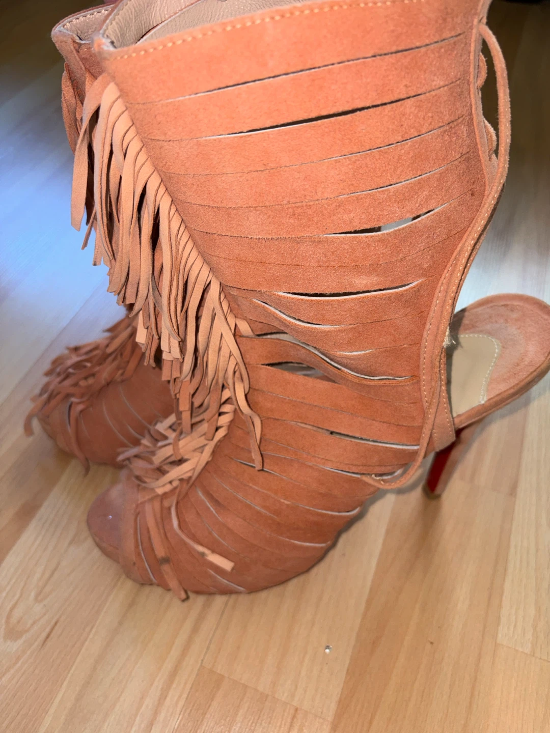 Christian Louboutin Suede Fringe Heels - photo 5