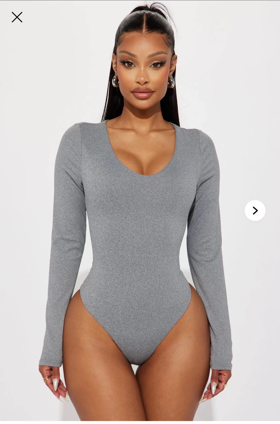 Long Sleeve Scoop Neck Bodysuit - photo 3