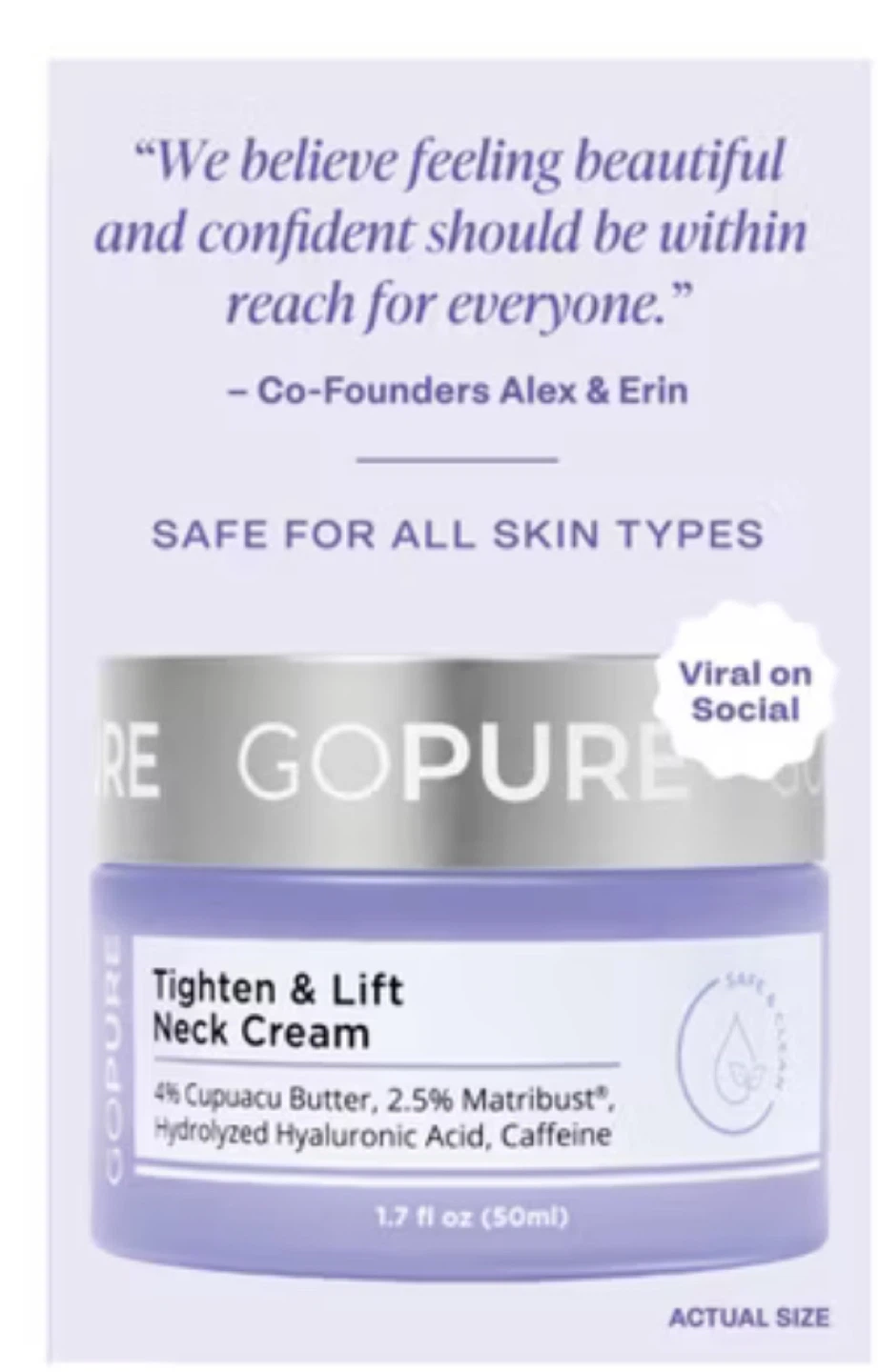 GoPure Tighten & Lift Neck Cream - photo 2