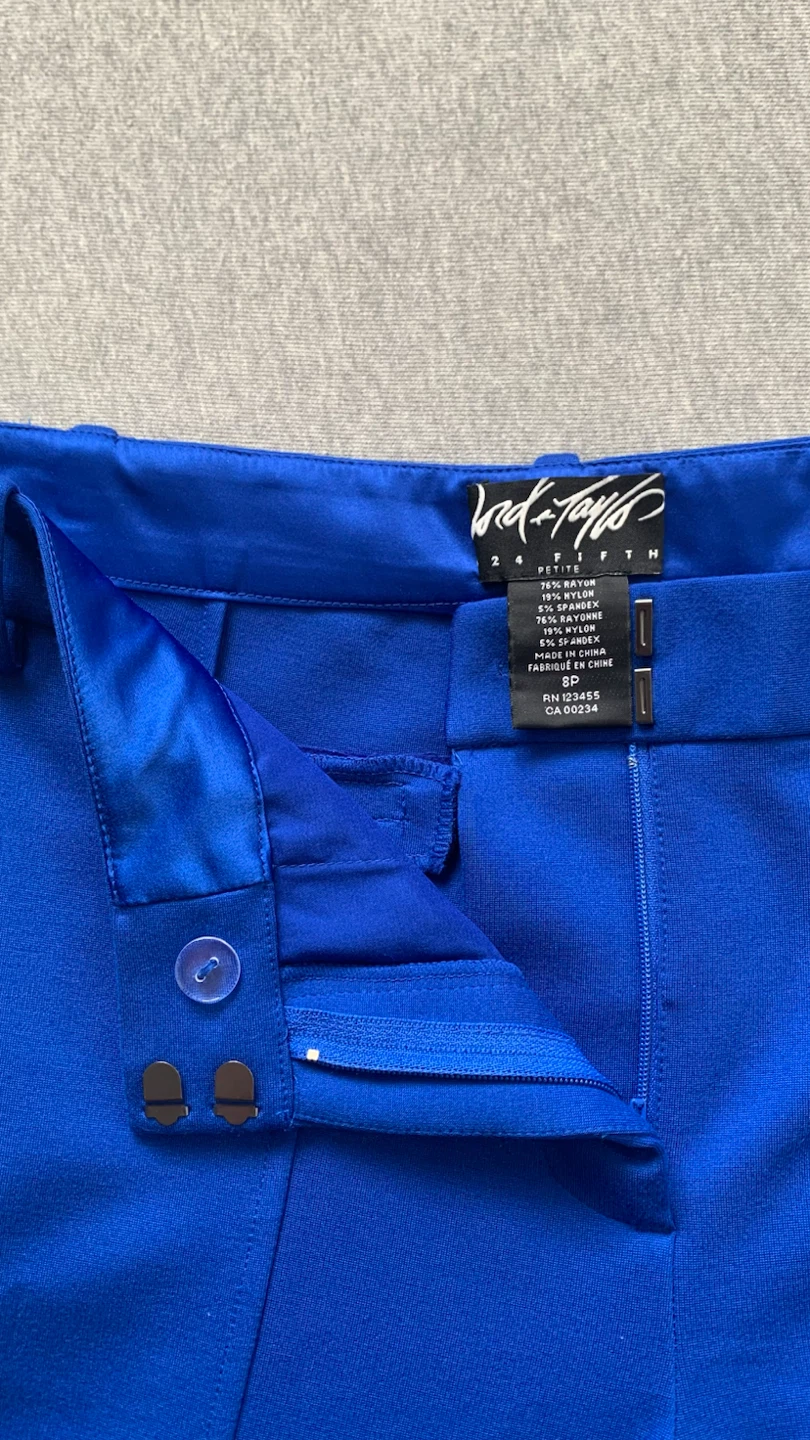 Lord & Taylor Royal Blue Pants - Size 8 Petite - photo 3