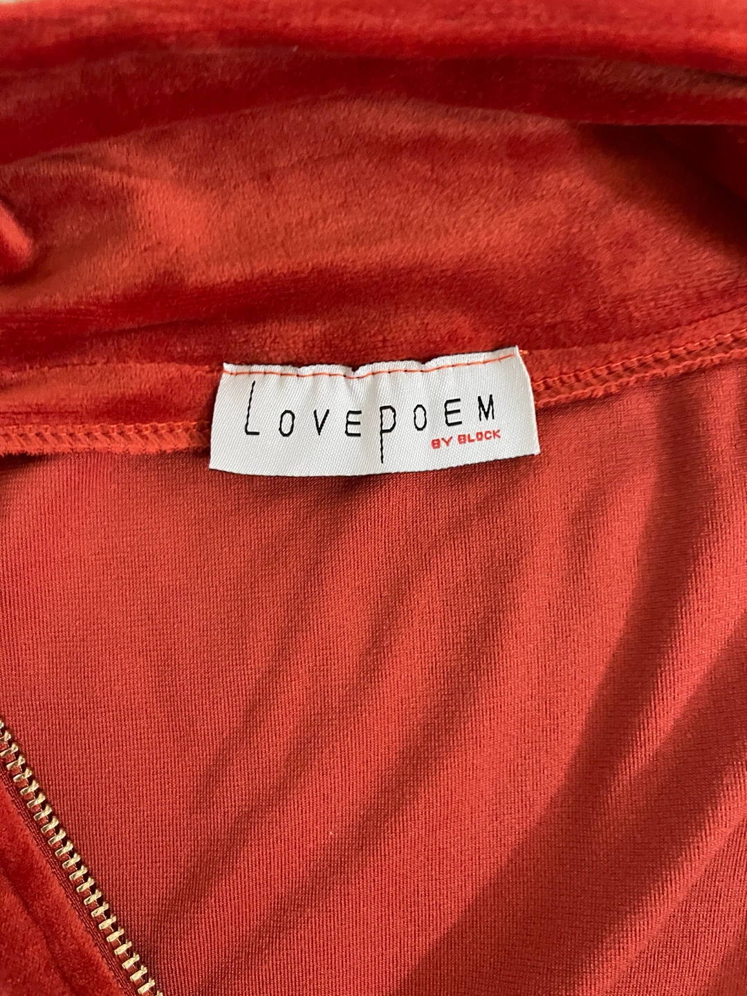 Lovepoem by Block Velour Track Jacket & Pants Set - Rust Orange - photo 4