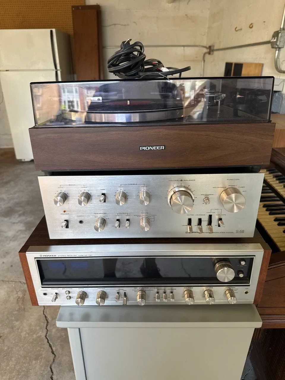 Pioneer Turntable and Stereo Receiver