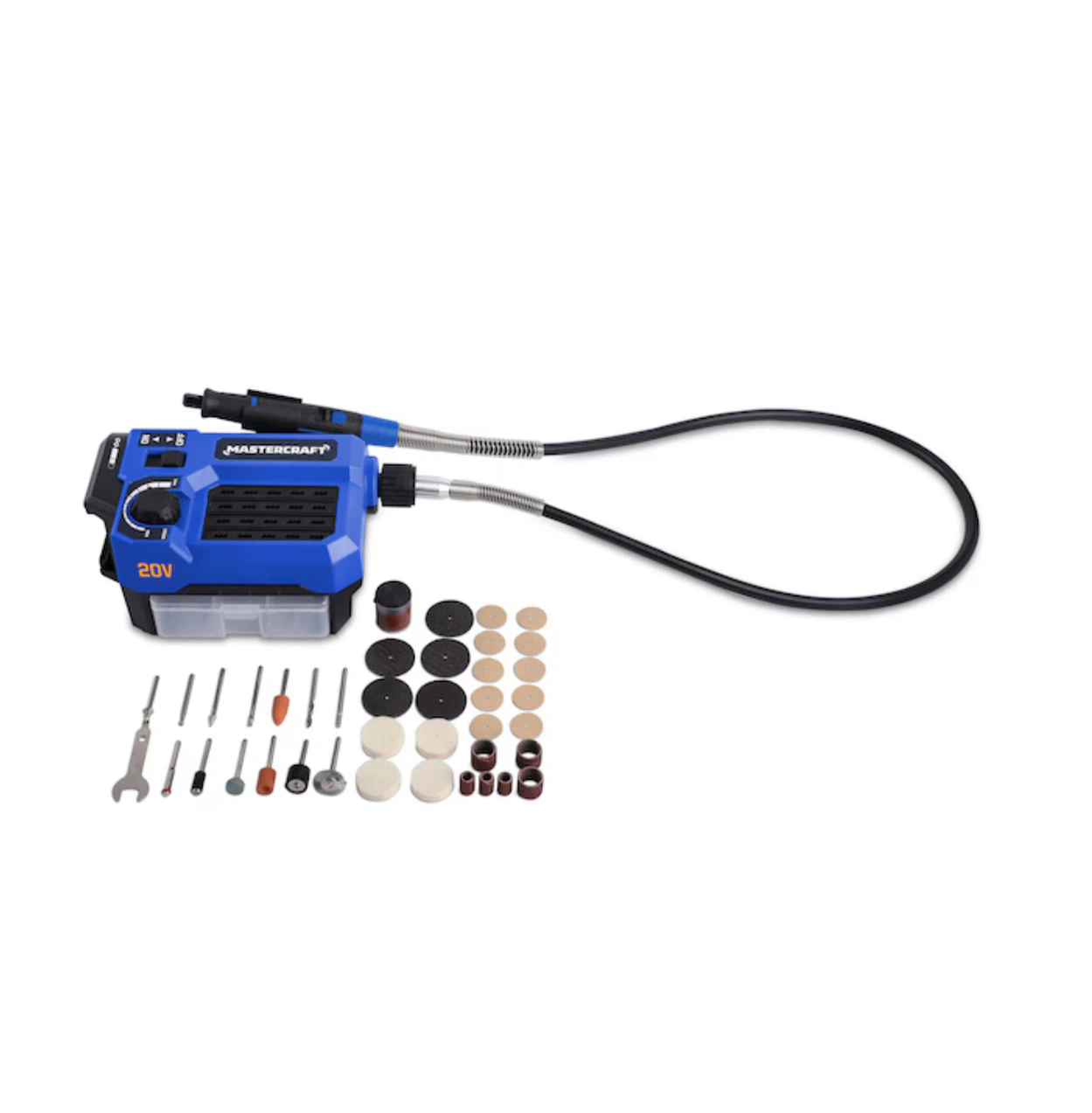 Mastercraft 20V Cordless Rotary Tool Station, 40-pcs, Tool Only