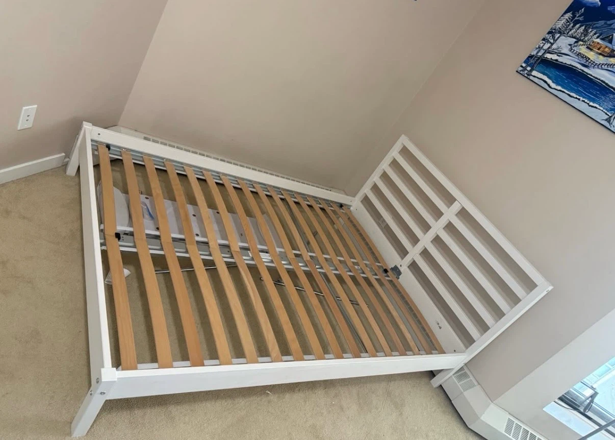 IKEA White Queen bed frame TARVA - photo 2
