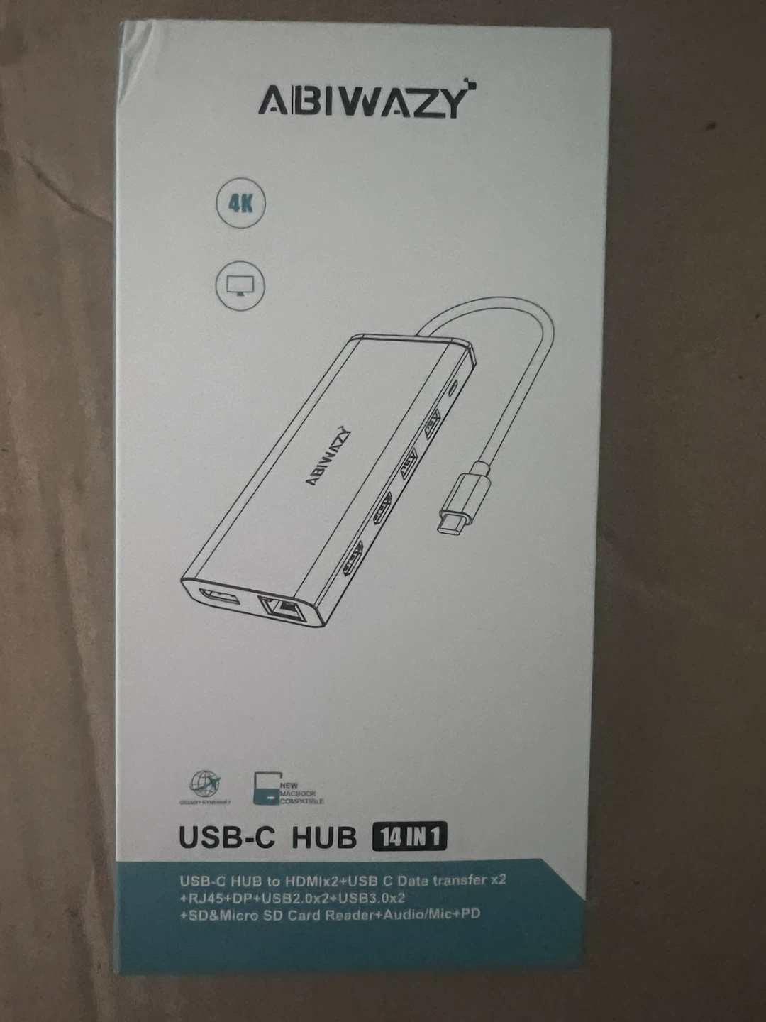 ABIWAZY USB-C Hub 14-in-1 Multiport Adapter