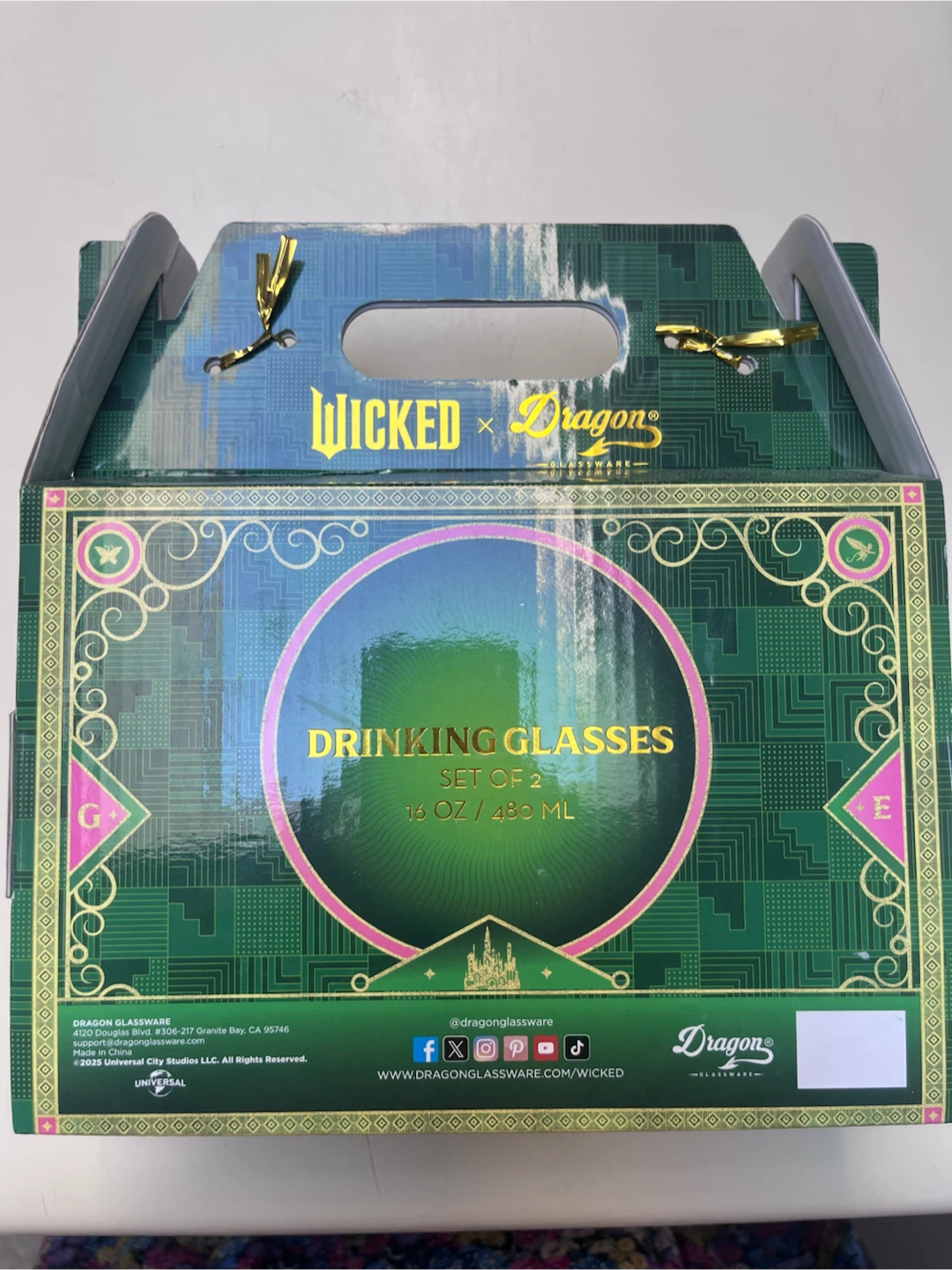 Brand new in box pair of Wicked tumblers with glass straws - photo 2