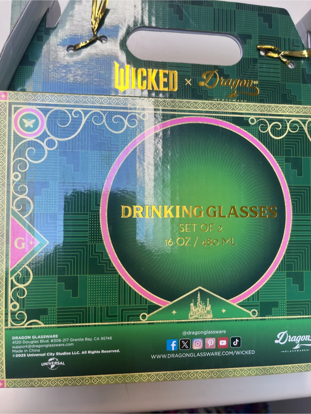 Brand new in box pair of Wicked tumblers with glass straws - photo 3