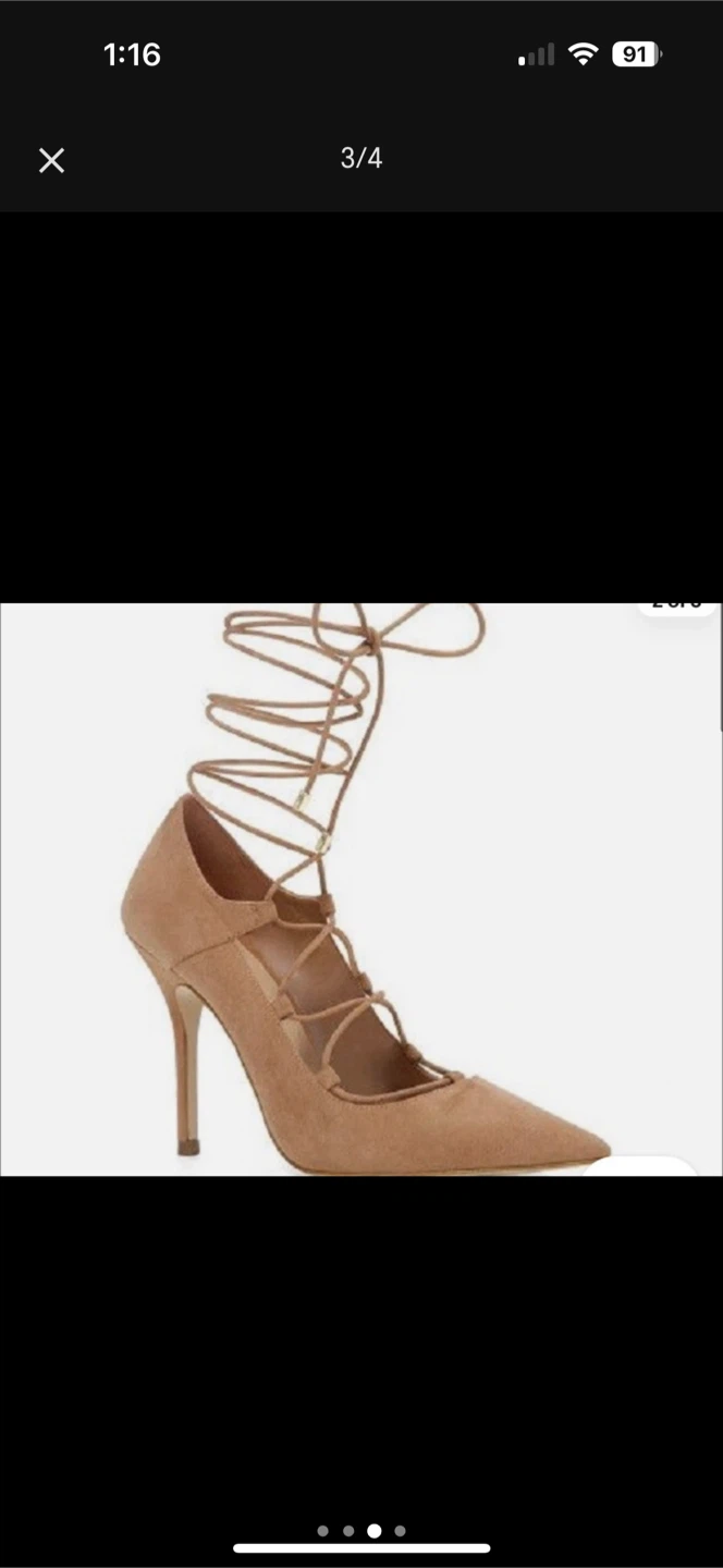 ALDO Suede Lace-Up Heels - Brown - photo 3