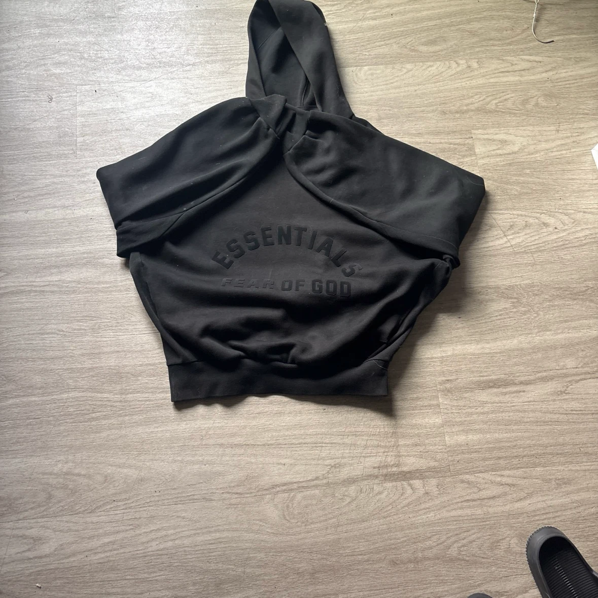 Black Fear of God Essentials Hoodie