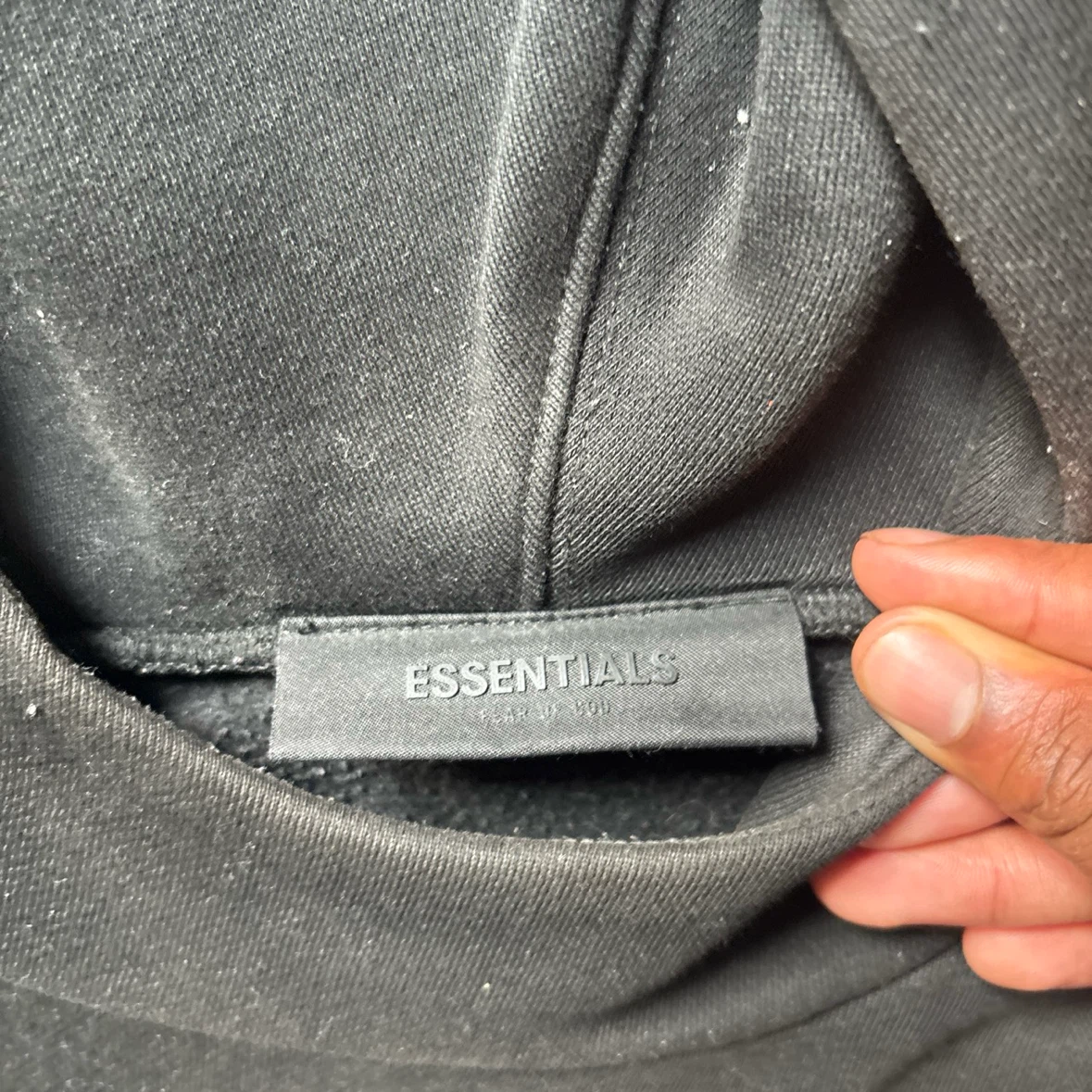 Black Fear of God Essentials Hoodie - photo 2