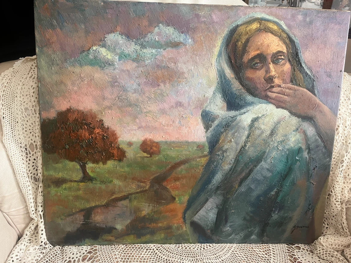 Oil Painting "Fleuve Béni" by Aquiano 30.5" x 25"