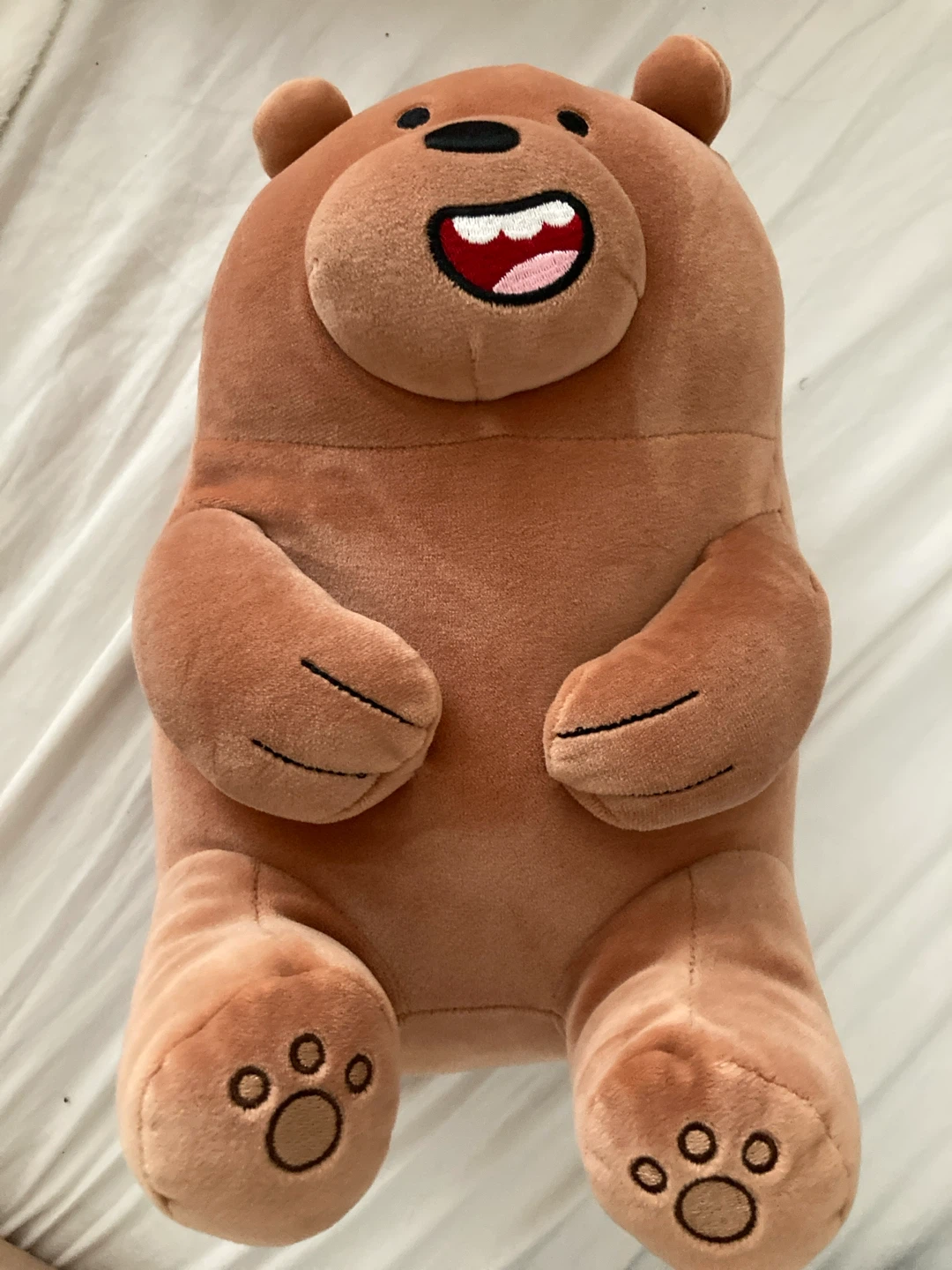 miniso x we bare bears grizzly plush