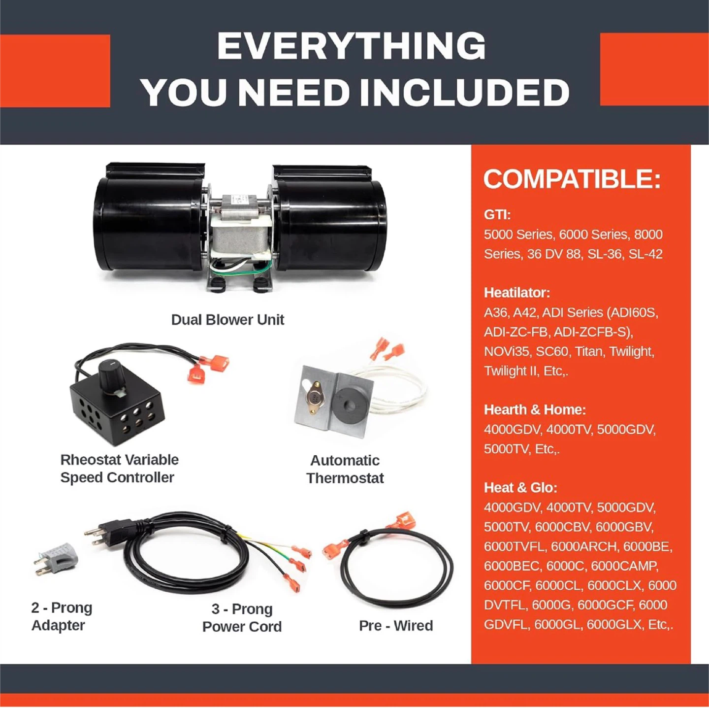 GFK-160 Fireplace Blower Kit - photo 2