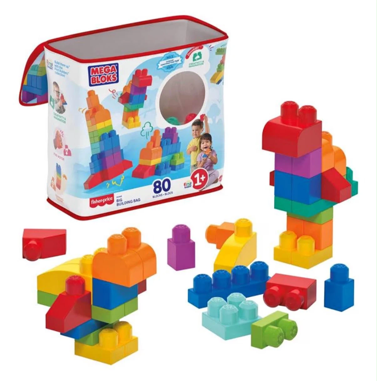Mega Bloks 80 Piece Building Bag