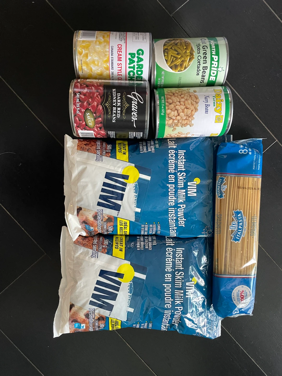 Patch Corn, North Pride Beans,Milk Powder & Spaghetti