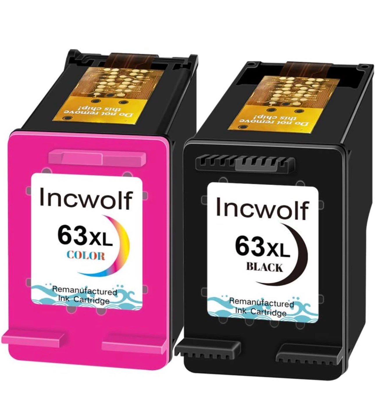 Incwolf 63XL Remanufactured Ink Cartridges - Color and Black