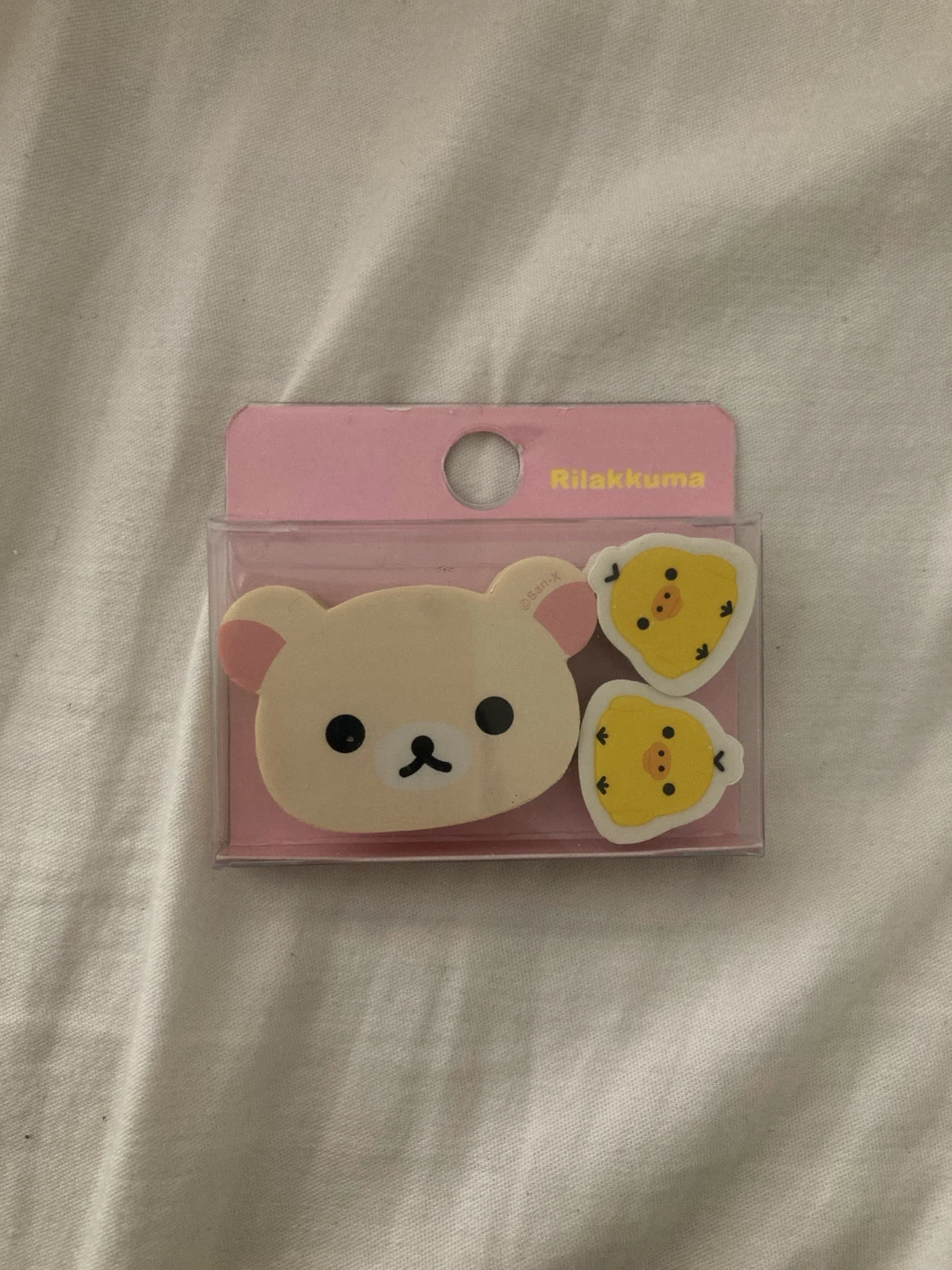 san-x korilakkuma and kiiroitori eraser set